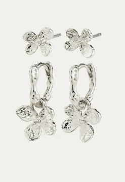 Pilgrim Korvakorut*Ajani Earrings 2-in-1 Set, Silver