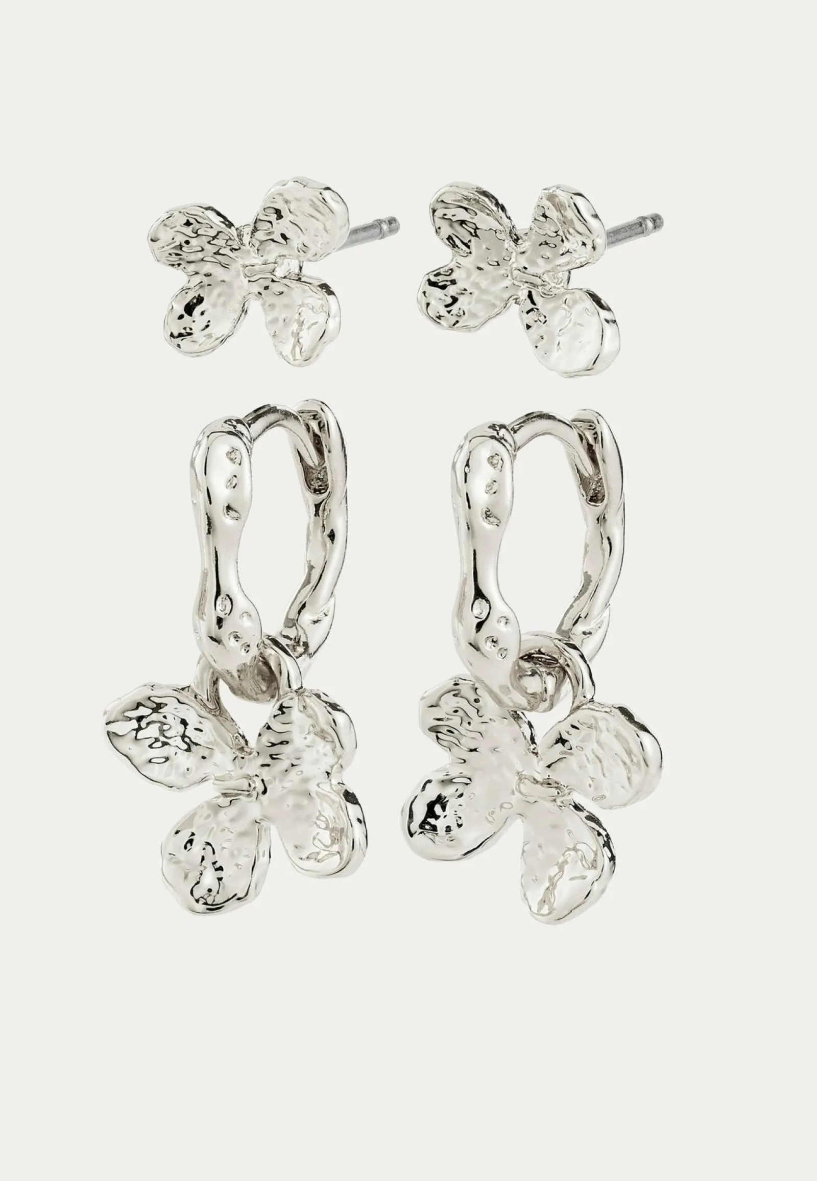 Pilgrim Korvakorut*Ajani Earrings 2-in-1 Set, Silver