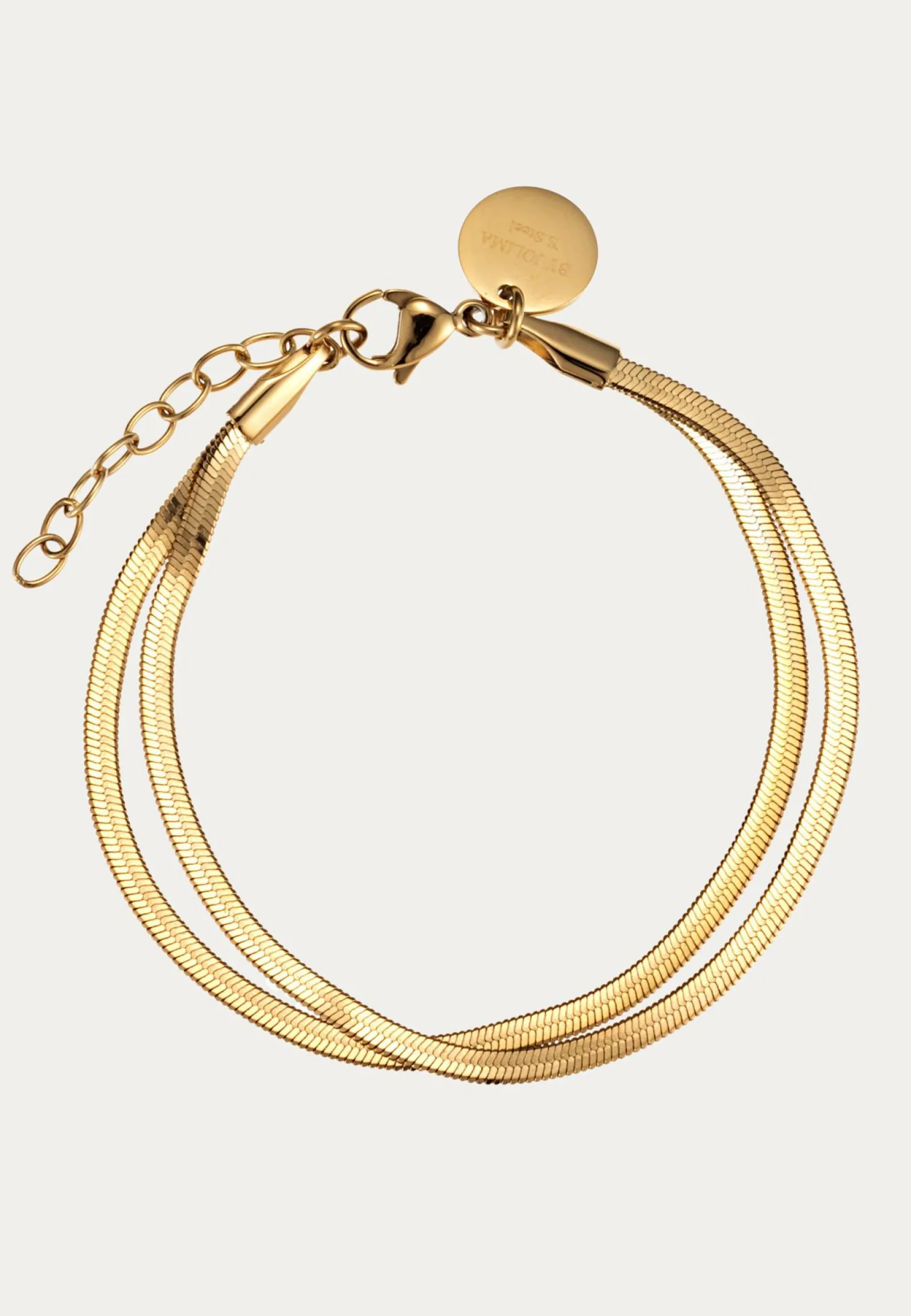 BY JOLIMA Rannekorut*Angeline Layer Bracelet, Gold