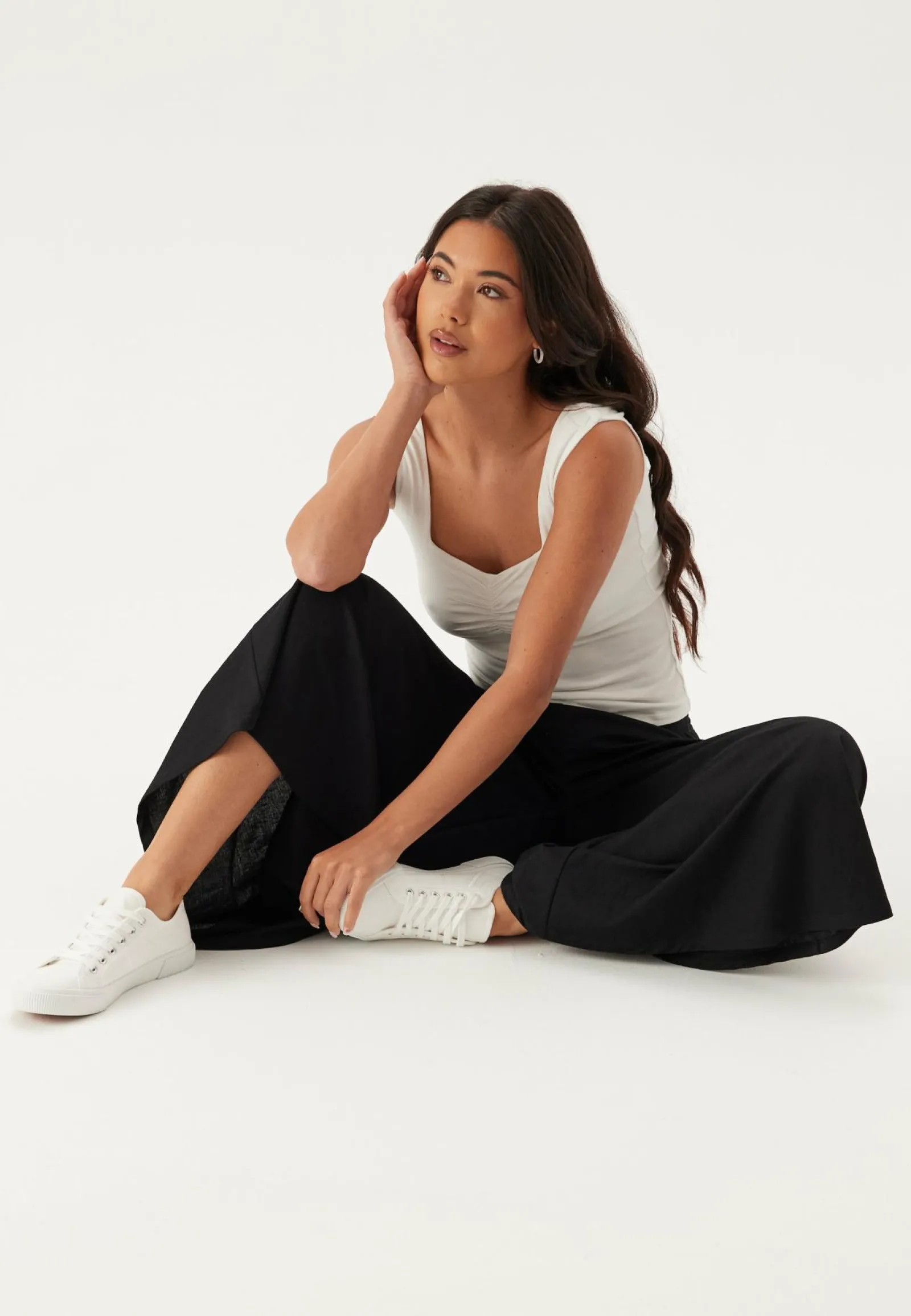 Happy Holly Lyhennetyt Housut|Leveälahkeiset Housut*Ankle Soft Wide Leg Pants