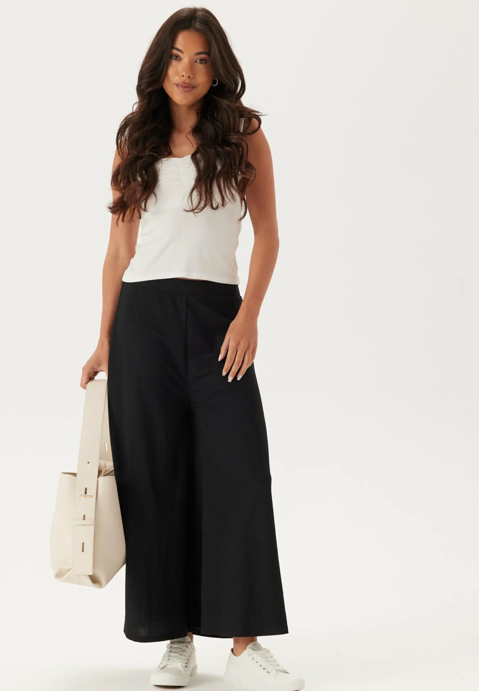 Happy Holly Lyhennetyt Housut|Leveälahkeiset Housut*Ankle Soft Wide Leg Pants