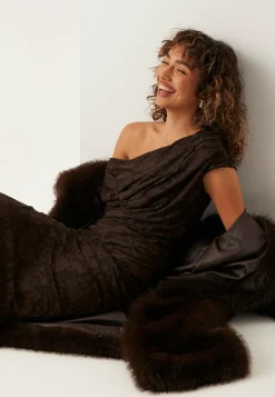 Bubbleroom Occasion Juhlamekot|Yksiolkaimiset Mekot*Asymmetric Jacquard Stretch Ankle Dress