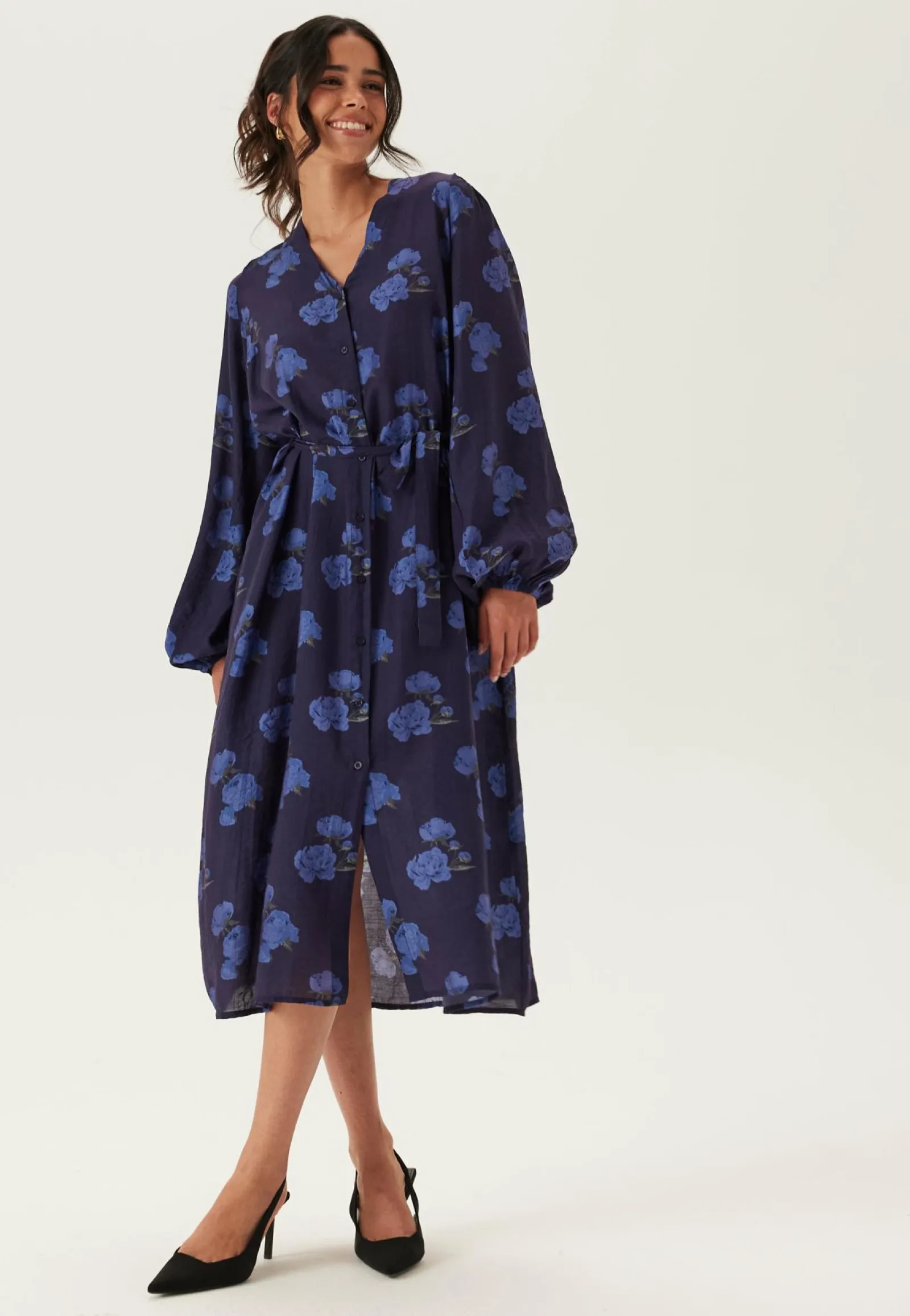 Happy Holly Kukkakuosiset Ja Kuviolliset Mekot|Pitkähihaiset Mekot*Balloon Sleeve Dress