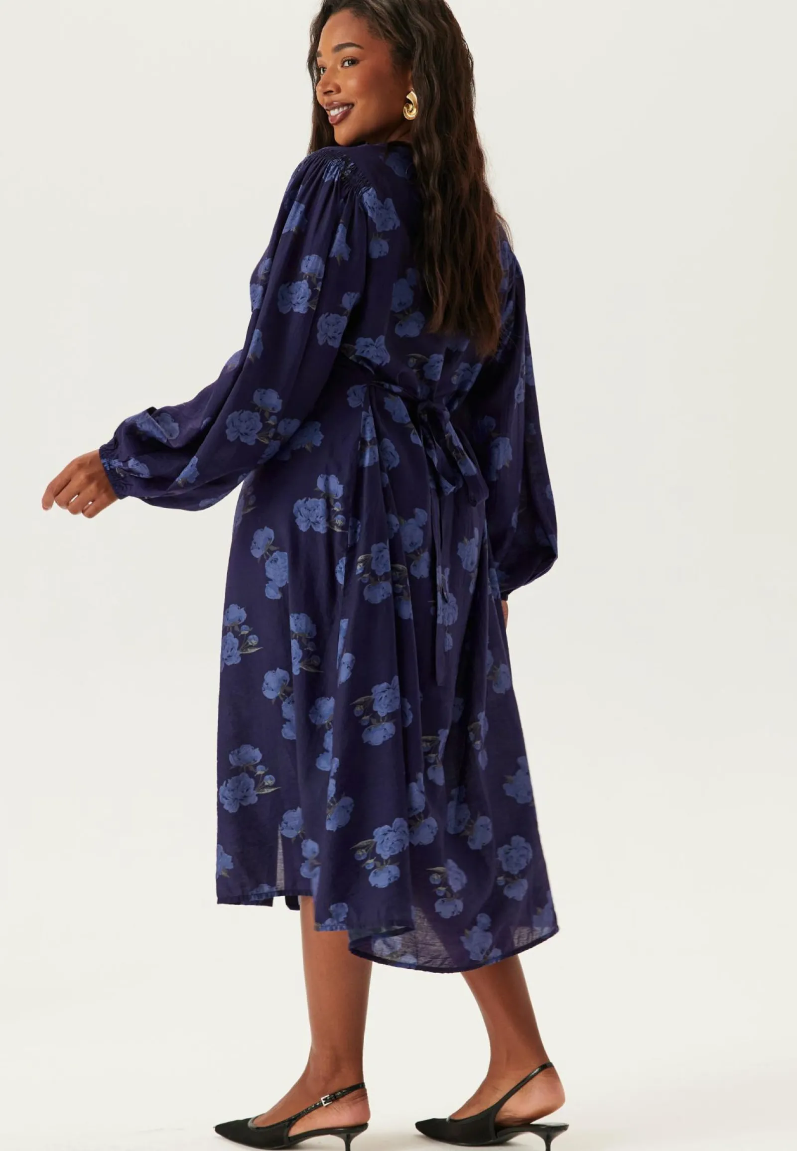 Happy Holly Kukkakuosiset Ja Kuviolliset Mekot|Pitkähihaiset Mekot*Balloon Sleeve Dress