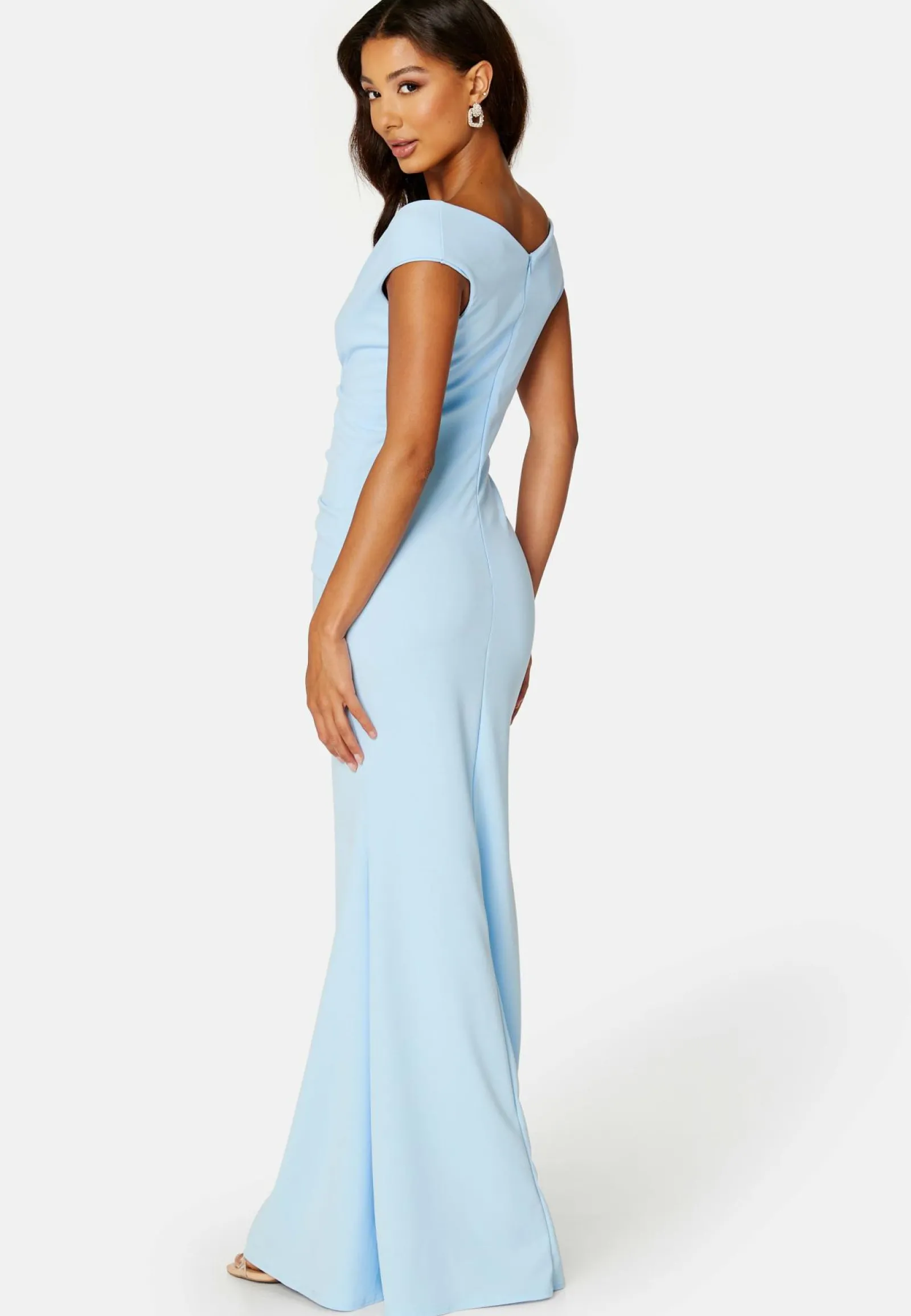 Goddiva Morsiusneitomekot|Kesämekot*Bardot Pleat Maxi Dress