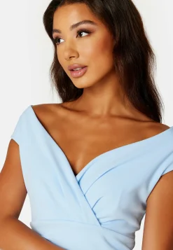 Goddiva Morsiusneitomekot|Kesämekot*Bardot Pleat Maxi Dress