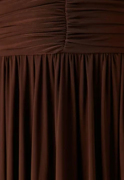 Goddiva Trikoomekot|Vanhojentanssimekot*Bardot Rouched Maxi Split Dress