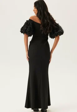 Goddiva Puhvihihalliset Mekot|Vanhojentanssimekot*Bardot Ruffle Sleeve Maxi Dress