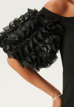 Goddiva Puhvihihalliset Mekot|Vanhojentanssimekot*Bardot Ruffle Sleeve Maxi Dress