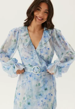 Bubbleroom Occasion Juhlamekot|Kukkakuosiset Ja Kuviolliset Mekot*Belted Chiffon Midi Dress