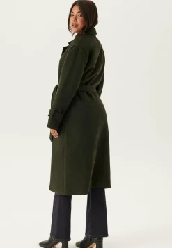 BUBBLEROOM Syystakit|Villakangastakit*Belted Wool Blend Coat