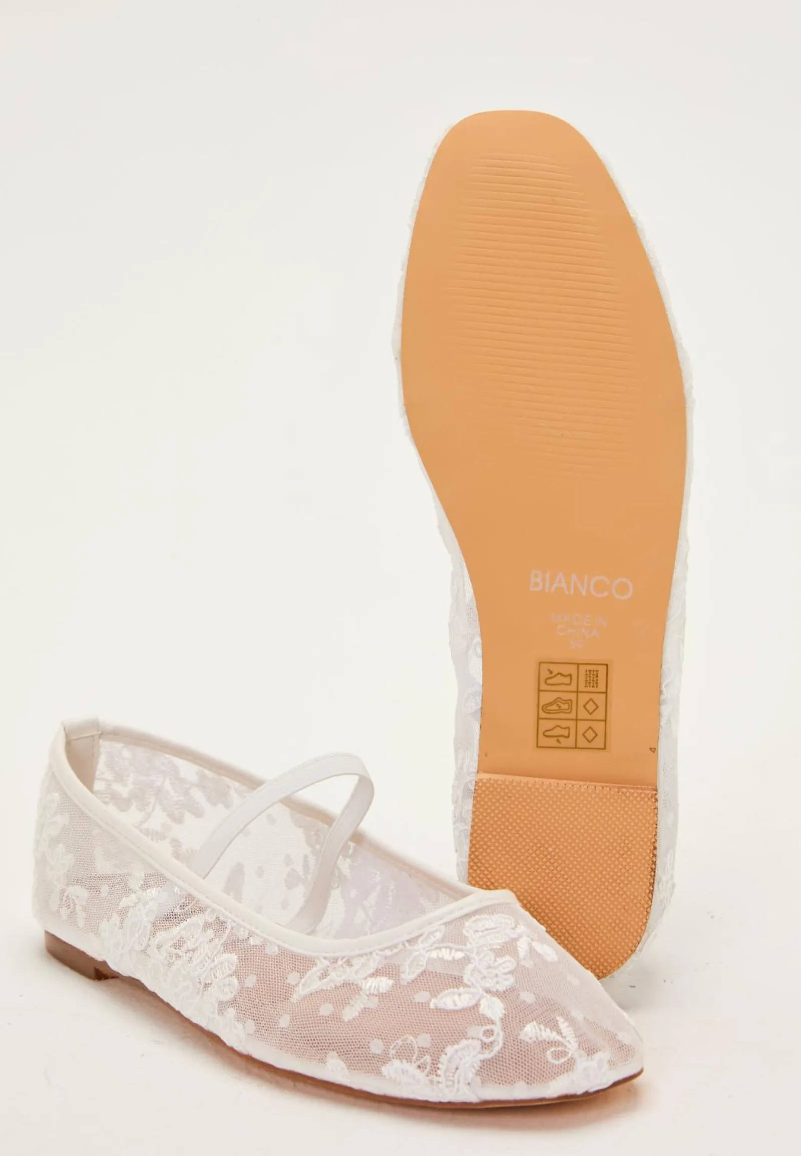 Bianco Kangaskengät|Matalat Kengät*Bialilja Lace Ballerina