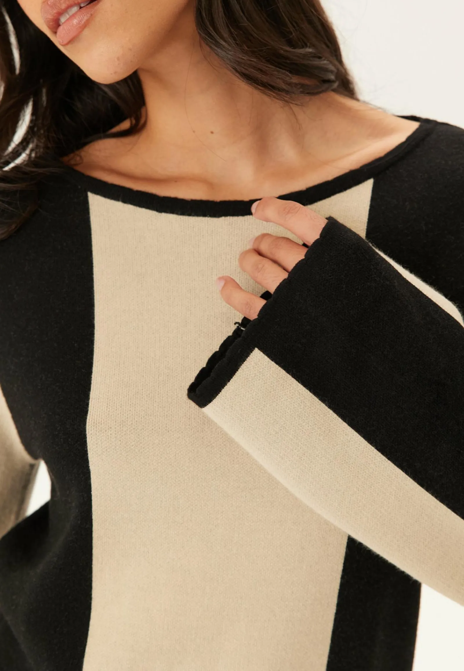 BUBBLEROOM Neuletopit|Neuletopit*Block Knitted Sweater