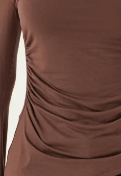 BUBBLEROOM Pitkähihaiset Topit|Drapeeratut Topit*Boat Neck Asymmetric Top