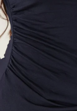 BUBBLEROOM Pitkähihaiset Topit|Drapeeratut Topit*Boat Neck Asymmetric Top