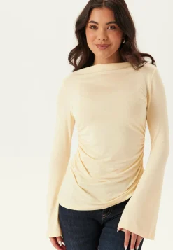 BUBBLEROOM Pitkähihaiset Topit|Drapeeratut Topit*Boat Neck Asymmetric Top