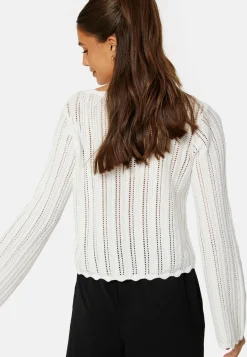 BUBBLEROOM Pitkähihaiset Topit|Neuletopit*Boat Neck Structure Knitted Sweater