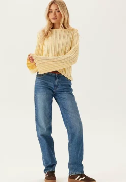 BUBBLEROOM Pitkähihaiset Topit|Neuletopit*Boat Neck Structure Knitted Sweater