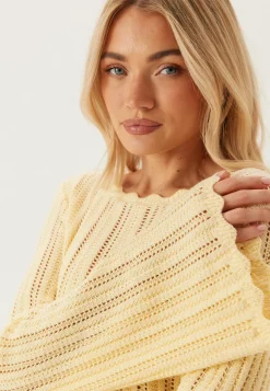 BUBBLEROOM Pitkähihaiset Topit|Neuletopit*Boat Neck Structure Knitted Sweater
