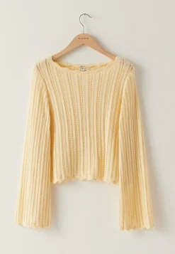 BUBBLEROOM Pitkähihaiset Topit|Neuletopit*Boat Neck Structure Knitted Sweater