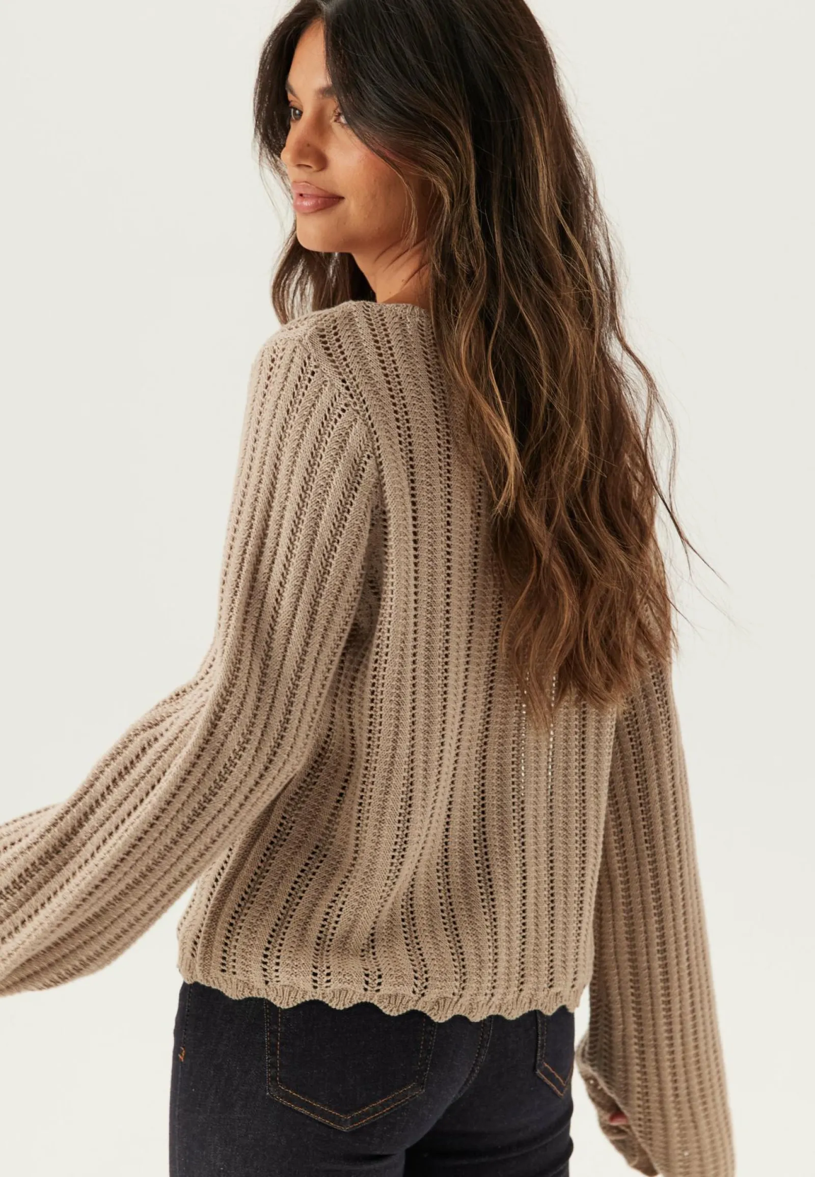 BUBBLEROOM Neuletopit|Neuletopit*Boat Neck Structure Knitted Sweater