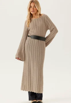 BUBBLEROOM Kesämekot|Pitkähihaiset Mekot*Boat Neck Structure Knitted Dress