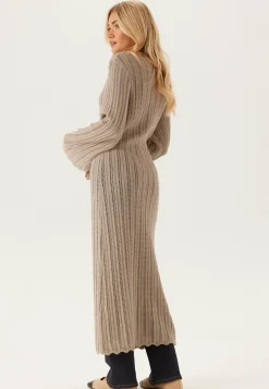 BUBBLEROOM Kesämekot|Pitkähihaiset Mekot*Boat Neck Structure Knitted Dress