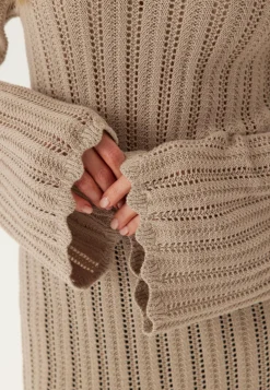 BUBBLEROOM Kesämekot|Pitkähihaiset Mekot*Boat Neck Structure Knitted Dress