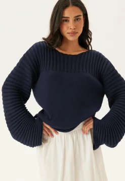 BUBBLEROOM Neulepuserot|Neulotut Neulepuserot*Boatneck Knitted Sweater