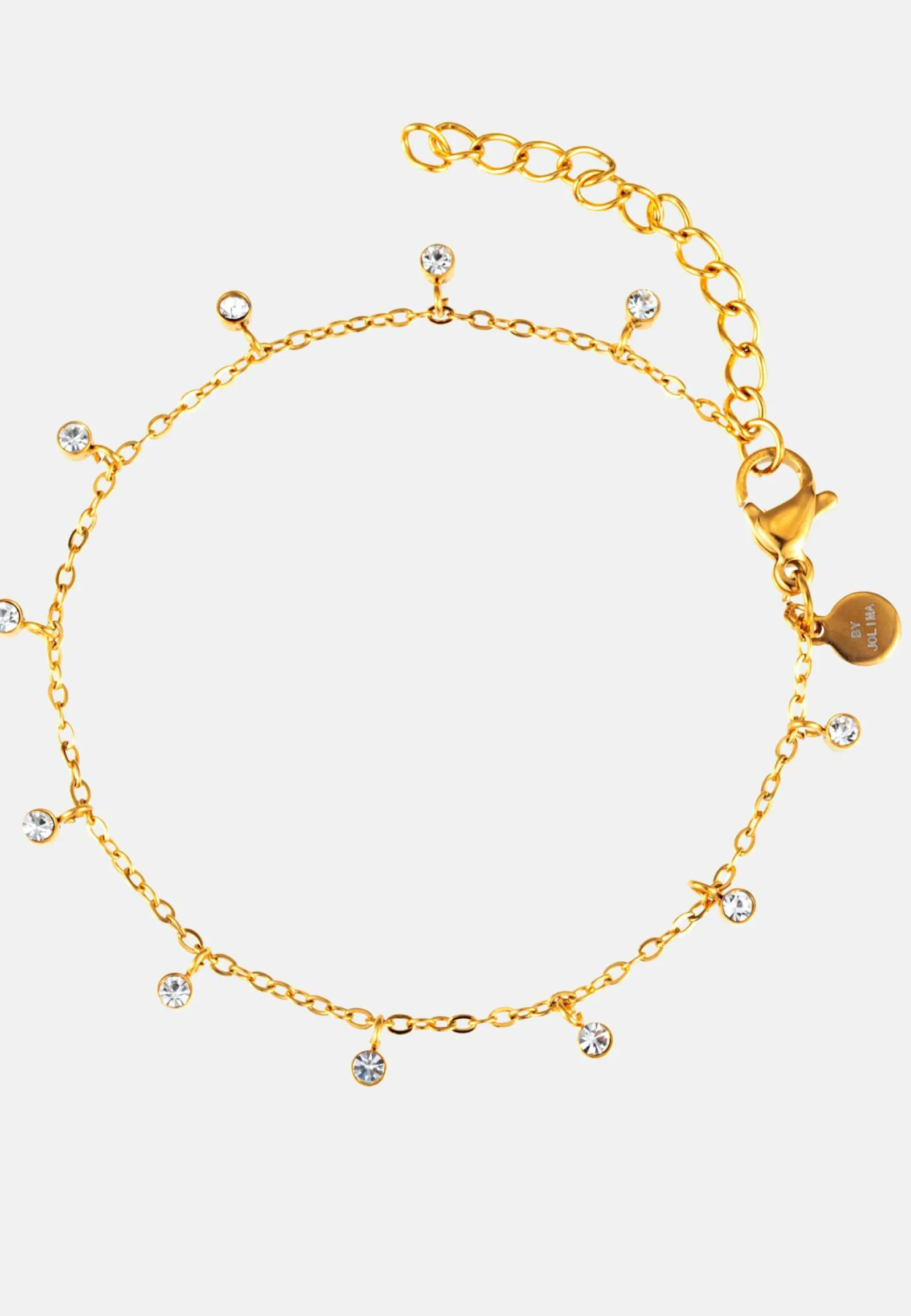 BY JOLIMA Rannekorut*Bracelet With Multi Crystal Charm