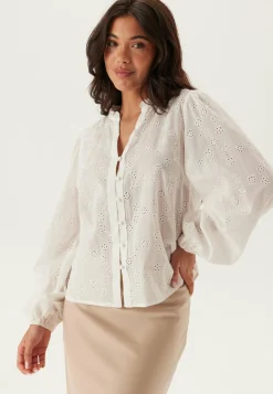 Happy Holly Yksiväriset Puserot Ja Paidat|Tunikat Ja Puserot*Broderie Anglaise Blouse