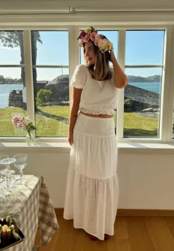 BUBBLEROOM Juhlasetit|Rennot Setit*Broderie Anglaise Maxi Skirt