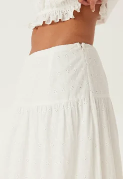 BUBBLEROOM Juhlasetit|Rennot Setit*Broderie Anglaise Maxi Skirt