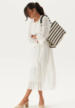 Happy Holly Kesämekot|Pitkähihaiset Mekot*Broderie Anglaise Round Neck Dress