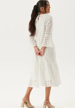 Happy Holly Kesämekot|Pitkähihaiset Mekot*Broderie Anglaise Round Neck Dress