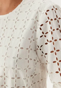 Happy Holly Kesämekot|Pitkähihaiset Mekot*Broderie Anglaise Round Neck Dress