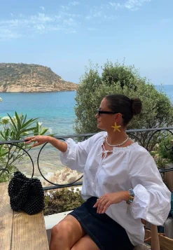 BUBBLEROOM Yksiväriset Puserot Ja Paidat|Tunikat Ja Puserot*Broderie Anglaise Tie Blouse