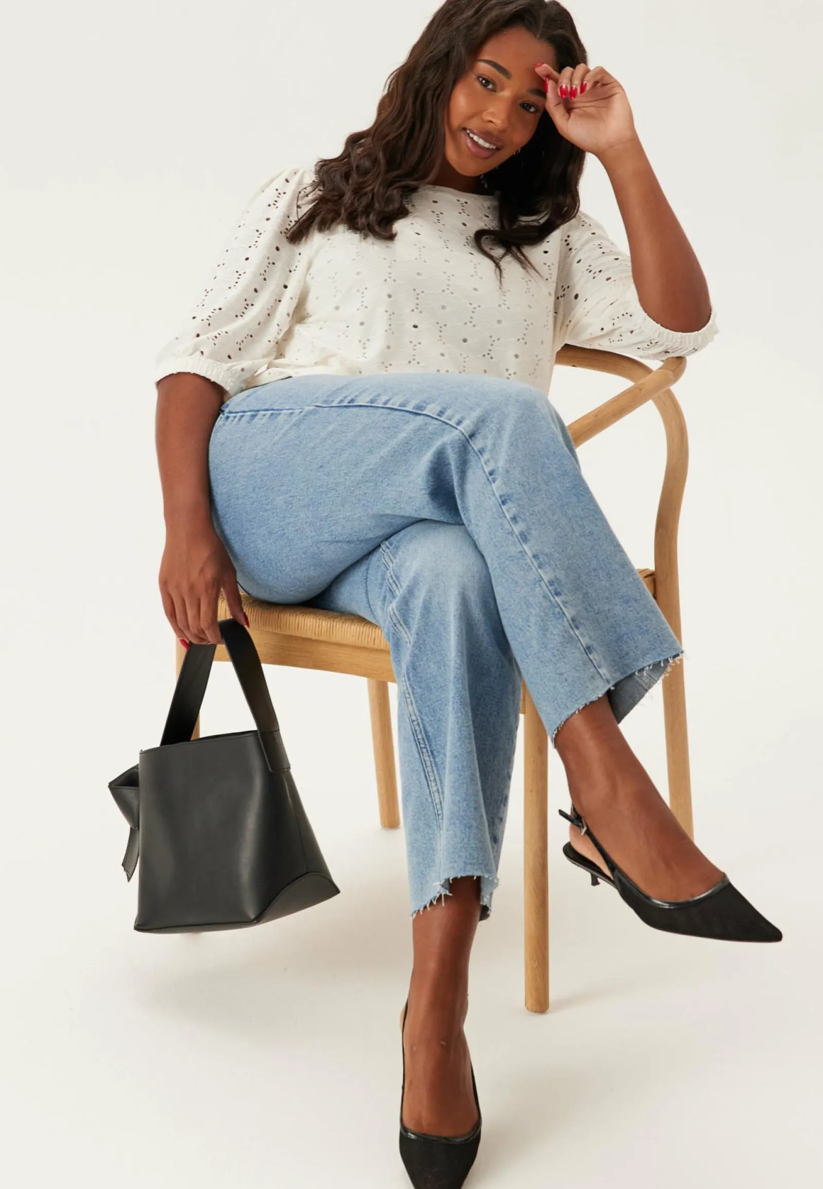 Happy Holly Kukkakuosiset Topit*Broderie Anglaise Top