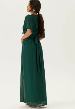 Bubbleroom Occasion Morsiusneitomekot|Vanhojentanssimekot*Butterfly Sleeve Chiffon Gown