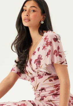 Bubbleroom Occasion Kukkakuosiset Ja Kuviolliset Mekot|Juhlamekot*Butterfly Sleeve Mesh Ankle Dress