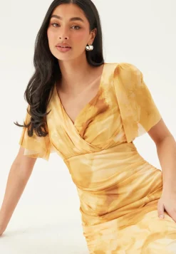 Bubbleroom Occasion Juhlamekot|Kukkakuosiset Ja Kuviolliset Mekot*Butterfly Sleeve Mesh Ankle Dress