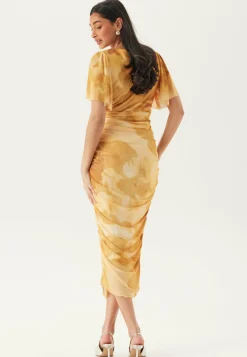 Bubbleroom Occasion Juhlamekot|Kukkakuosiset Ja Kuviolliset Mekot*Butterfly Sleeve Mesh Ankle Dress