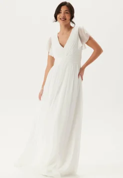 Bubbleroom Occasion Häämekot*Butterfly Sleeve Pleated Wedding Gown