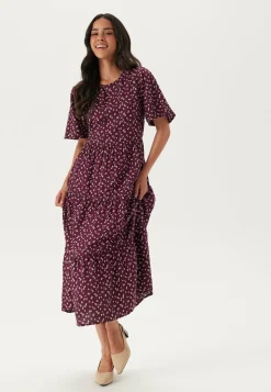 Happy Holly Kukkakuosiset Ja Kuviolliset Mekot|Midimekot*Butterfly Sleeve Viscose Midi Dress