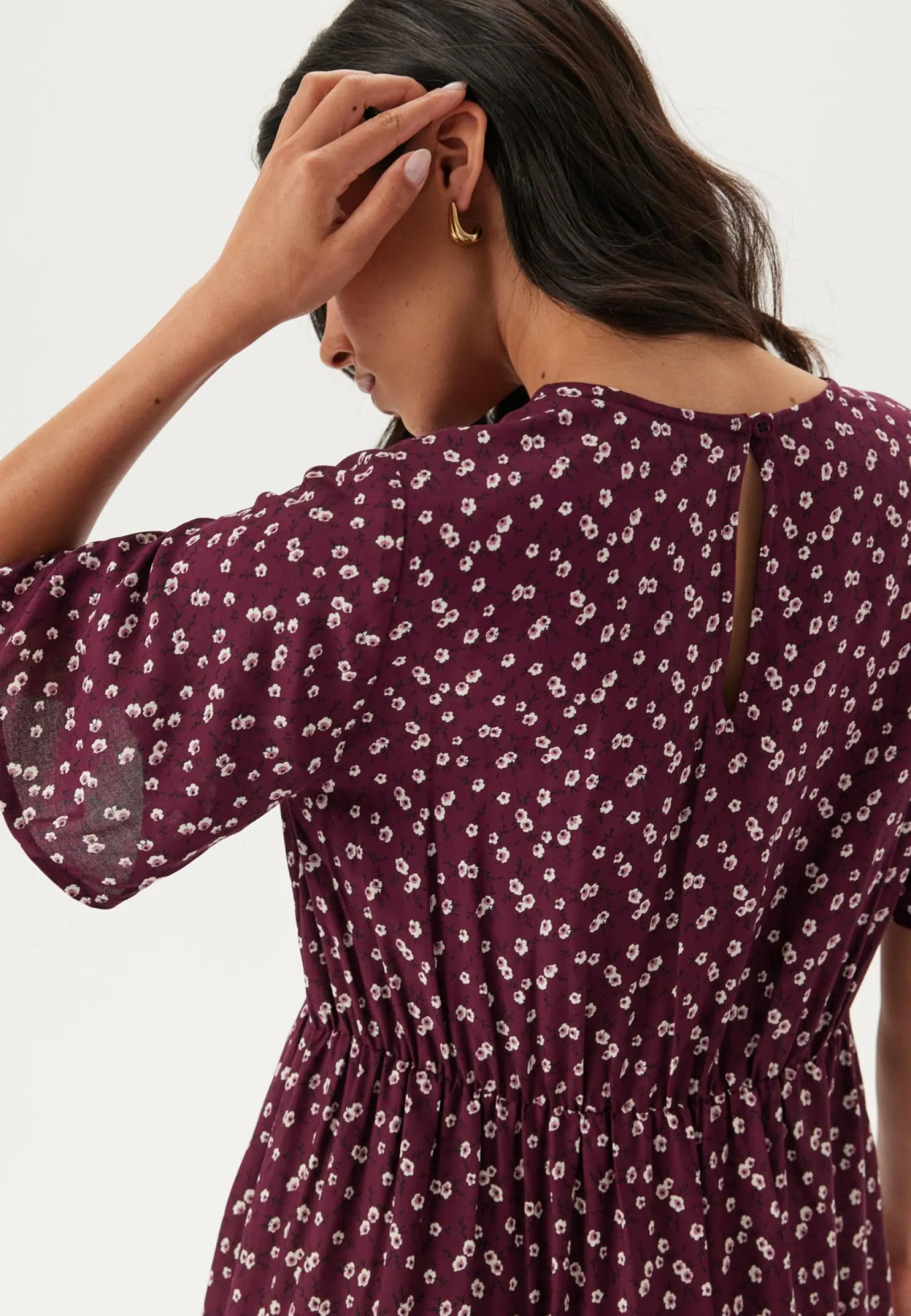 Happy Holly Kukkakuosiset Ja Kuviolliset Mekot|Midimekot*Butterfly Sleeve Viscose Midi Dress