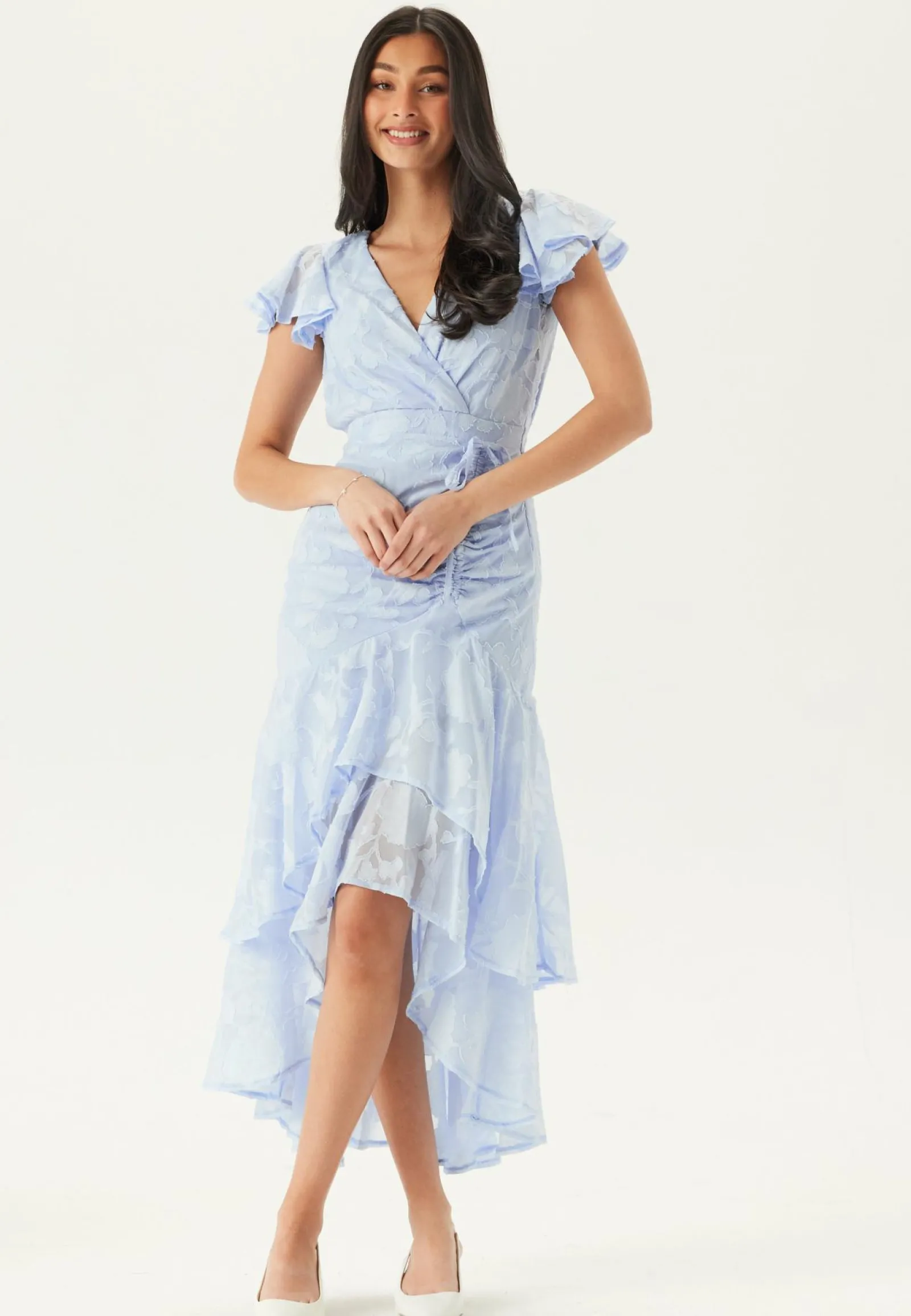 Goddiva Juhlamekot|Kesämekot*Chiffon Flutter High Low Dress