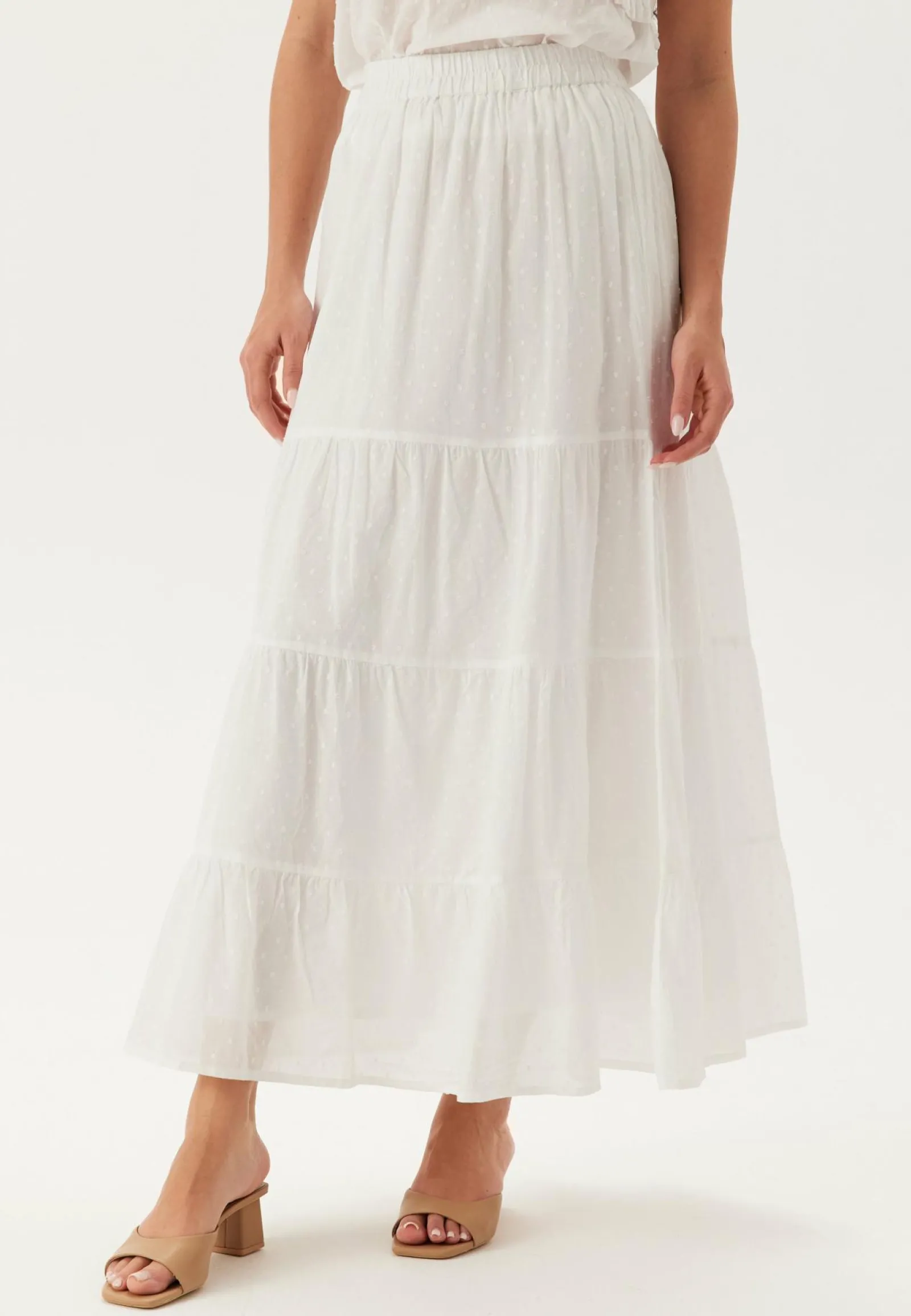 Happy Holly Maxihameet|Rennot Hameet*Cotton Dobby Dot Maxi Skirt