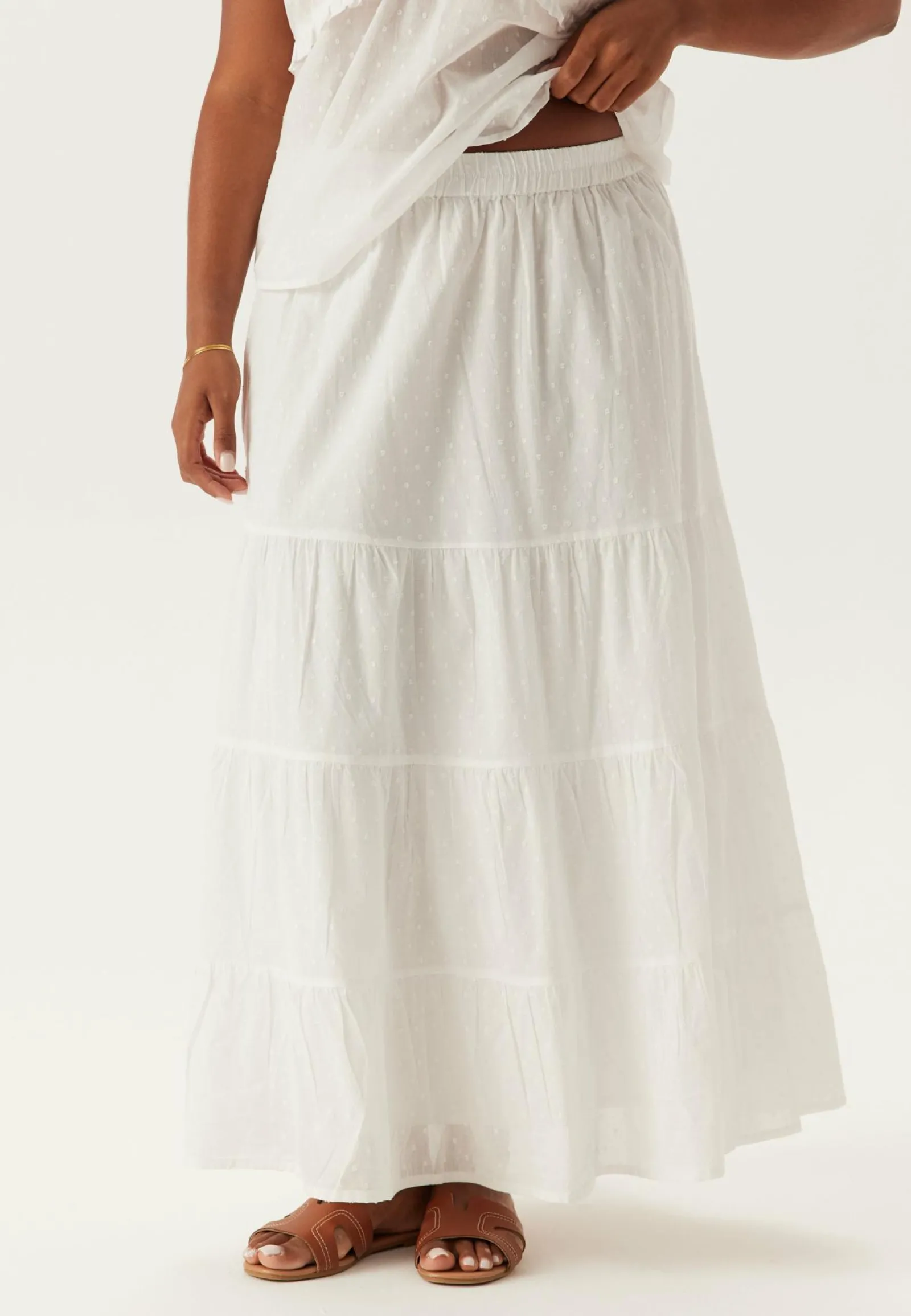 Happy Holly Maxihameet|Rennot Hameet*Cotton Dobby Dot Maxi Skirt