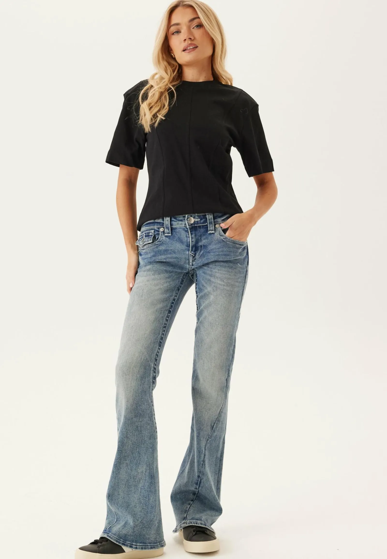 True Religion Farkut|Leveälahkeiset Farkut*Crystal Joey Lr Flare Big T