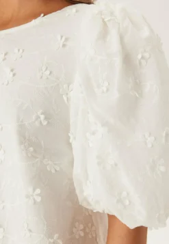 Bubbleroom Occasion Kesämekot|Minimekot*3D Embroidered Puff Sleeve dress